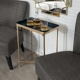 thumbnail image 4 of Kate and Laurel Celia Modern Tray Side Table, 18 x 12 x 26, Navy Blue and Gold, Foldable Rectangular End Table for Storage and Display, 4 of 7
