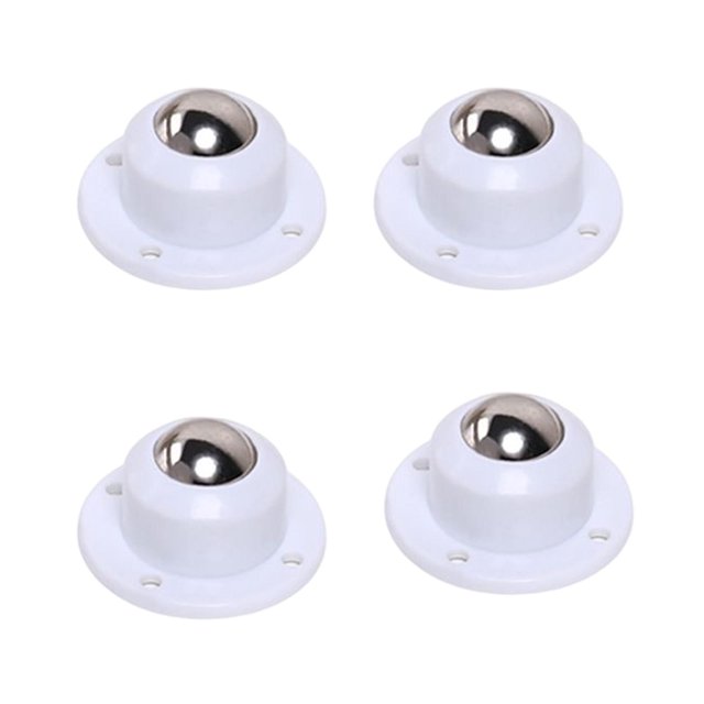 Juego de 4 mini ruedas giratorias autoadhesivas de 360 grados de rotación Ruedas de acero inoxidable Ruedas para muebles pequeños Contenedor Blanco Sunnimix ruedas ruedas