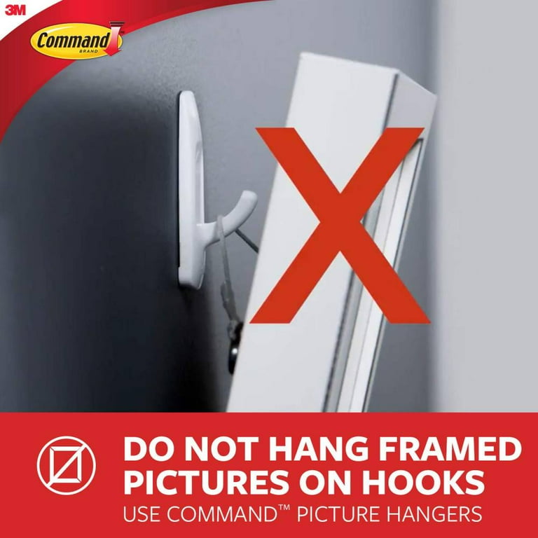 3M Command 17047 Universal Picture Hanger Large Sticky Sawtooth Nail Hanger  Damage Free Hanging Holds 5 Pounds 1 Hanger 2 Large Strips 2 Sets Mini  Strips Per Pack, 3-Pack 