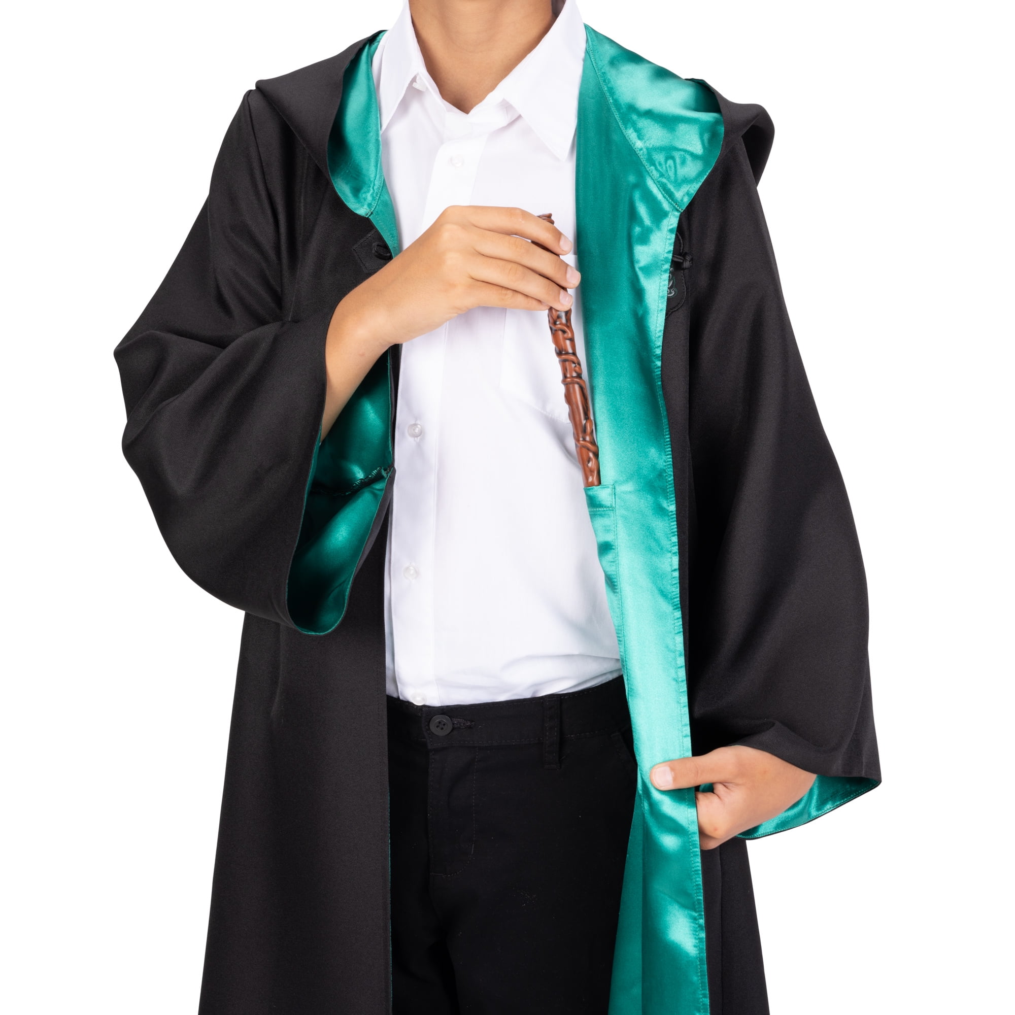 Harry Potter Boys or Girls Premium Hogwarts Slytherin Cosplay Robe, Size L/XL