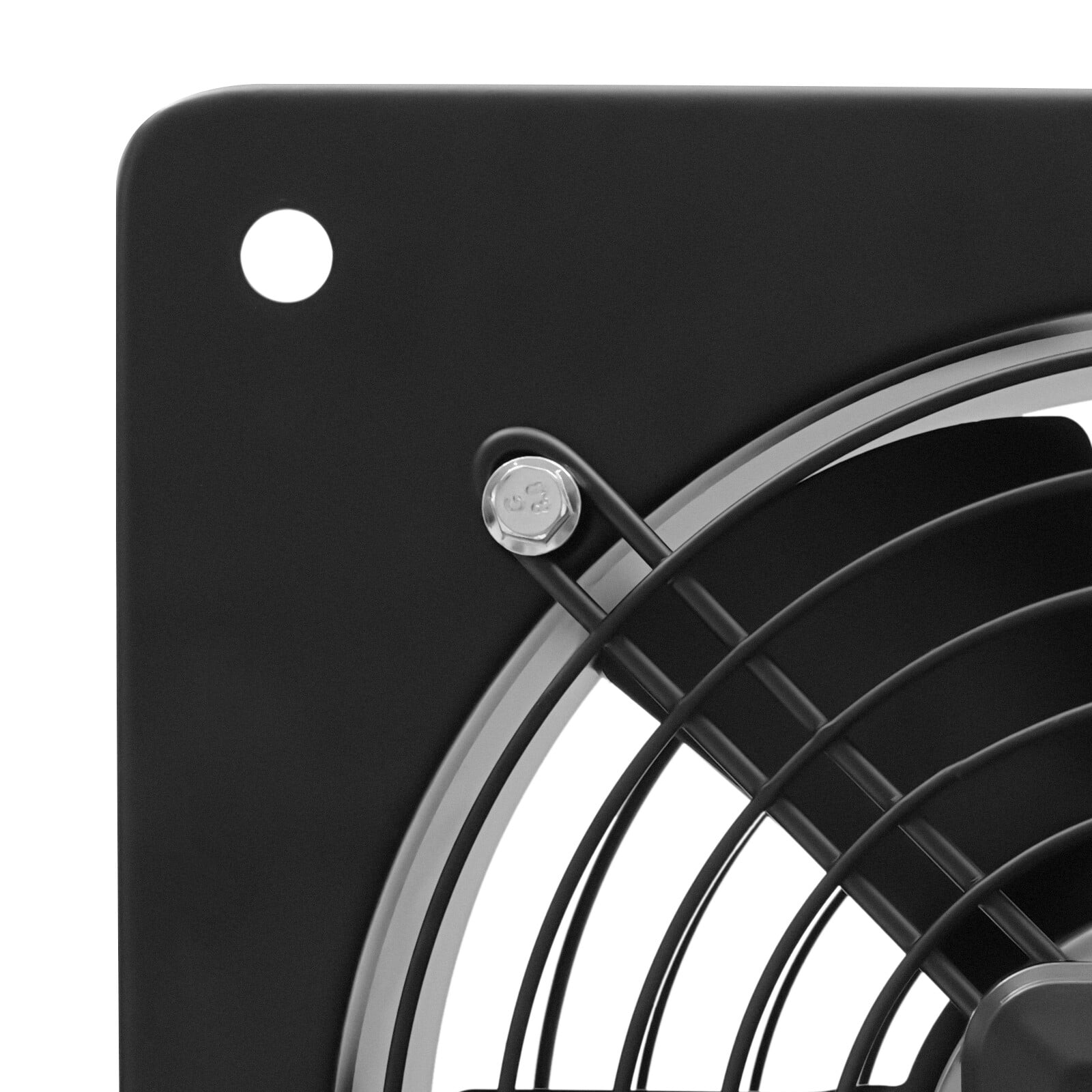 Commercial Extractor Fan 250mm Stylish Kitchen Ventilator Duct Air Vent Grille Black 12.6*12.6 for Kitchens