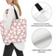 thumbnail image 3 of Disketp Daisies Flowers Bolsa Tote Estampada para Mujer, Bolso de Hombro y de Mano para Compras y Viajes, 3 of 8