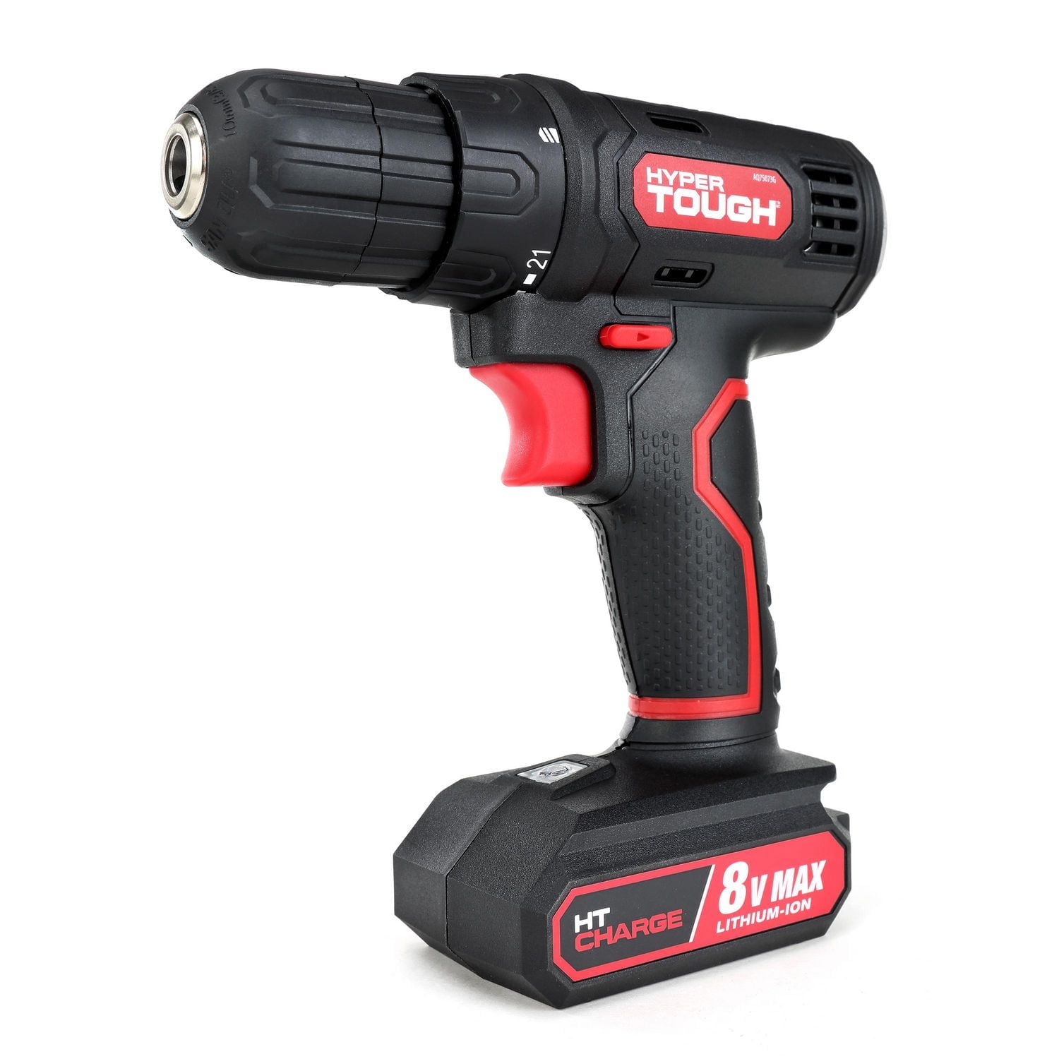 Perceuse sans fil Hyper Tough 8 V Max, mandrin 3/8", batterie non amovible 1,5 Ah avec chargeur, porte-embout et lumière LED Tension nominale: 8V MAX