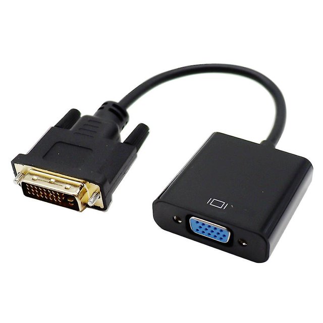 Full Hd 1080p Dvi-d Dvi a Vga Adaptador Convertidor de cable de video 24 + 1 Convertidor de cable de 25 pines a 15 pines para PC Monitor de computadora, kaili Sencillez