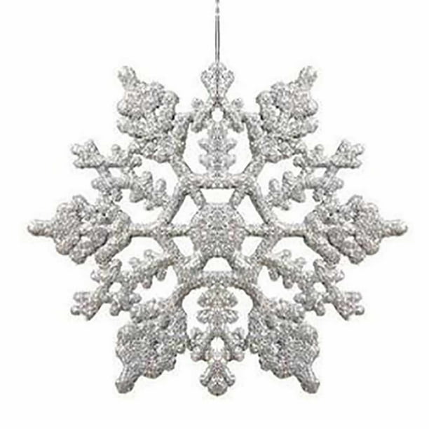 Naiovety 12 piezas hogar Oficina Hotel al aire libre portátil Navidad copo de nieve decoración Navidad colgante decoración banquete Kits de decoración para fiestas Plata