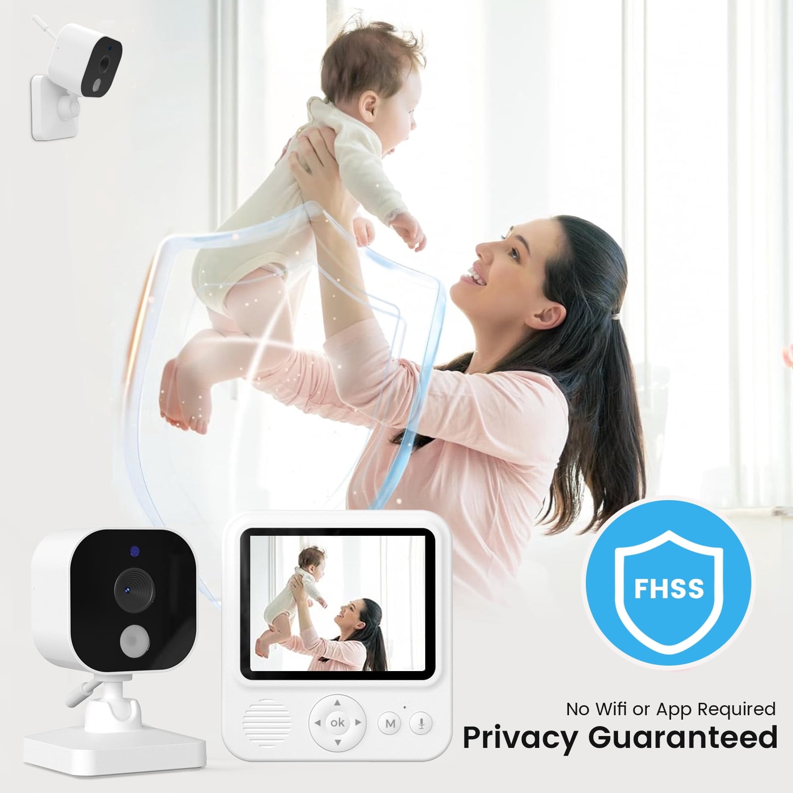 Bitiwend 2.8" Video Baby Monitor with Camera and Audio, Night Vision, Real Time, VOX Mode, Temperature Sensor