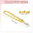 thumbnail image 2 of Uxcell Chain Wristlet Strap, 7" Leather Chain Wrist Lanyard Hand Strap Replacement with Metal Buckles for DIY Keychain Purse Wallet Clutch Bags Handbag Phone Case, Gold-Yellow, 2 of 6