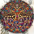 thumbnail image 4 of HELLOYOUNG Cinco De Mayo Wreath, Day of The Dead Floral Skull Decor, Colorful Mexican Folk Art Porch Hanging with Sugar Skull Design, 4 of 5