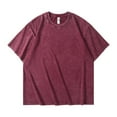 thumbnail image 2 of snilers Distressed Shirts for Men Acid Washed Oversized T-Shirt Short Sleeve Crewneck Summer Tops Stylish Vintage Tees S-3XL, 2 of 6