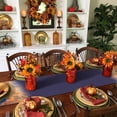thumbnail image 3 of Blue Fall Pumpkins Table Runner-Cotton Linen- 120 Inch Holiday Dresser Scarves, Autumn Maple Leaf Vintage Oil Painting Tablerunner for Kitchen Coffee/Dining Living Room Dinner Scarf Décor 13x120, 3 of 7
