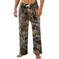 thumbnail image 3 of GrmtClth Flannel Camo Pants for Men Baggy Loose Silhouette Adjustable Drawstring Waist Cold Weather Streetwear Pants Coffee M, 3 of 6