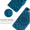thumbnail image 2 of For Iphone 7 Plus / Iphone 8 Plus Case Mobile Phone Cover Protective Cover Leather Pu Wallet Flip Case Leather Case Flowers Pattern Sunflower - Blue, 2 of 7