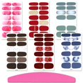 thumbnail image 1 of SILPECWEE 6 hojas de pegatinas de esmalte de uñas degradado para mujeres, envolturas de uñas completas, tiras adhesivas de esmalte de uñas, tiras de uñas de gel, accesorios para decoración de uñas con, 1 of 5