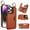 Brown, variant on Wallet Case for iPhone 16 Pro, Premium Vintage PU Leather Magnetic Closure Handbag Zipper Pocket Case Kickstand Card Holder Slots with Ring Hook Shockproof Flip Cover, Jujube Red