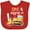 Red, variant on Inktastic One and Digging It Bulldozer 1st Birthday Boys or Girls Baby Bib