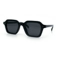 thumbnail image 5 of Gentlemanly Hipster Boho Horn Rim Retro Plastic Hustler Sunglasses All Black, 5 of 8
