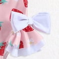 thumbnail image 7 of Gubotare Toddler Swimsuit Girl One Piece Girls One Piece Swimsuits Toddler Bathing Suit Little Kids Cute Swimwear Quick Dry Striped Ruffle Floral 4T 5T (Watermelon Red,4-5 Years), 7 of 7