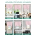 thumbnail image 5 of Pink Morocco Tie Up Curtains for Windows 63 Inch Length Balloon Curtains Kitchen Adjustable Balloon Window Shade Geometric Leaf Diamond Lattice Abstract Tie Up Valance Bathroom Curtain Window 46"x63", 5 of 6