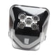 thumbnail image 1 of Faro de motocicleta,Conjunto de faro de motocicleta profesional 12V DC,Faro de motocicleta,luz de espejo redonda doble,Montaje de faro delantero del motor Fácil instalación,Piezas de, 1 of 8