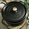thumbnail image 6 of Staub Cast Iron 2.75-qt Round Cocotte - Matte Black, 6 of 8