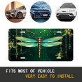 thumbnail image 5 of Decorative Stainless Steel License Plate Frame – Unique and Rust-Free Car Tag-dragonfly_made_of_green_and_gold_with_gemstones_hanging, 5 of 7