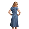 thumbnail image 2 of Stetson Western Dress Womens S/S Buttons M Blue 11-057-0565-0551 BU, 2 of 2