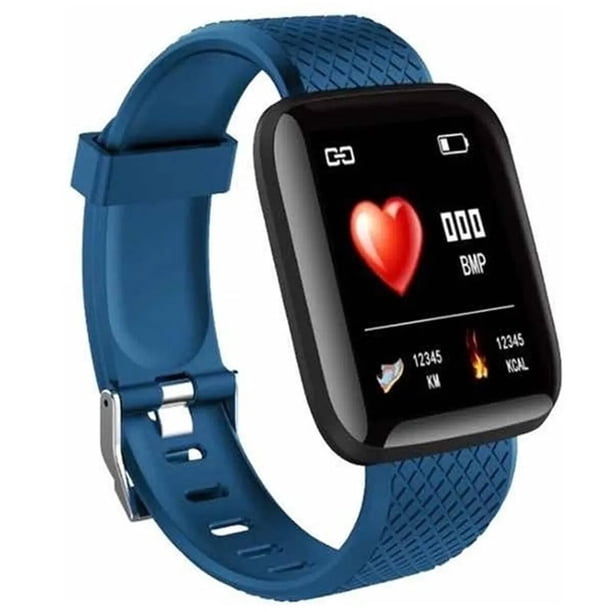 Fralugio Smartwatch Reloj Inteligente Podometro y Monitores de Salud Notificaciones 116 Plus Azul Fralugio Lujo