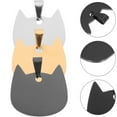 thumbnail image 3 of 3 Pcs Étiquettes de Nom pour Animaux en Forme de Chat Colliers en Acier Inoxydable Étiquettes Personnalisées pour Chiots, 3 of 8