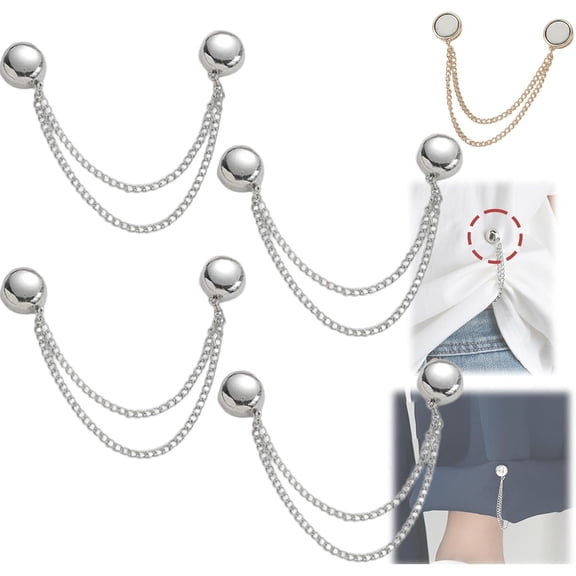 Magnetic Clothing Clips for Women, Multi-Function Magnetic Clothing Clips, 2026 New Upgrade Magnet Pins Shirt Clip with Chain for Women Clothes Sleeves Pants Hijabs Hats Scarfs