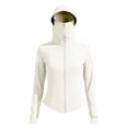 thumbnail image 4 of CYYOLLPF sun protection clothing women upf hoodie women Sun Protection Hoodie hiking sun protection beach jacket for women uv protection shirts for women workout jackets for woman Beige L, 4 of 4