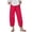 Watermelon Red, variant on Lilgiuy Women Casual Solid Pants Comfortable Elastic High Waist Casual Beach Pants Watermelon Red 4 2022 Fall Winter