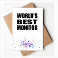thumbnail image 1 of World's Best Monitor Graduation season Welcome Back Greeting Cards Envelopes Blank, 1 of 3