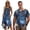 Blue Butterfly, variant on Matching Hawaiian Outfits for Couples Mens Shirts Hibiscus Dress Asymmetrical Dress for Women Sleeveless Dresses Couples Matching Outfits Mens Beach Shirt Button Down Shirts, Size 2XS