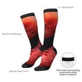 thumbnail image 4 of KLL Closeup Red Flamingo Portrait Print Cool Socks Men's Women's Crew Socks Funny Crazy Novelty Stockings, 4 of 6