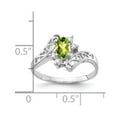 thumbnail image 2 of Primal Gold 14 Karat White Gold 6x4mm Oval Peridot and Diamond Ring, 2 of 3