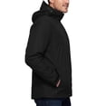 thumbnail image 5 of Vxararl Rain Jacket Men Waterproof Outdoor Windbreaker,travel Rain Jacket Hood Jackets with Zipper Pockets Lightweight, Breathable, Rain Shell Coat Multi Pocket Travel Jacket Black 5xL, 5 of 7