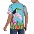 thumbnail image 2 of Vsdgher Tropical Jungle Flamingo Mens T-Shirts Baseball Vintage Fashionable Lightweight Casual Crew Neck Slim Fit with Long Sleeves-3X-Large, 2 of 7