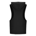 thumbnail image 3 of YLSDY Mens Workout Hooded Tank Tops Gym Running Cut off Muscle Tank Tops Bodybuilding Training Sleeveless Hoodies Shirts Black M, 3 of 5