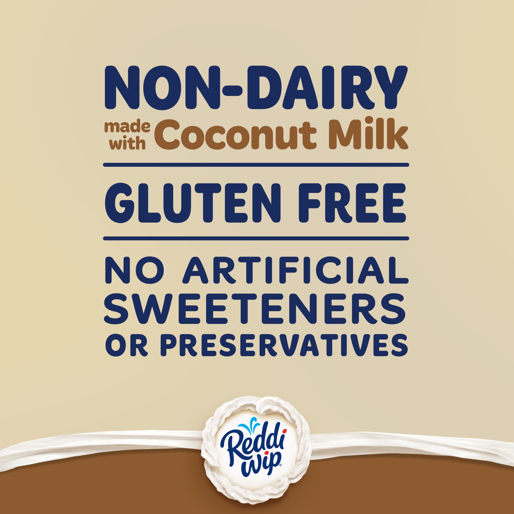 Reddi-wip Vegan Non-Dairy Whipped Topping Made with Coconut Milk, 6 oz