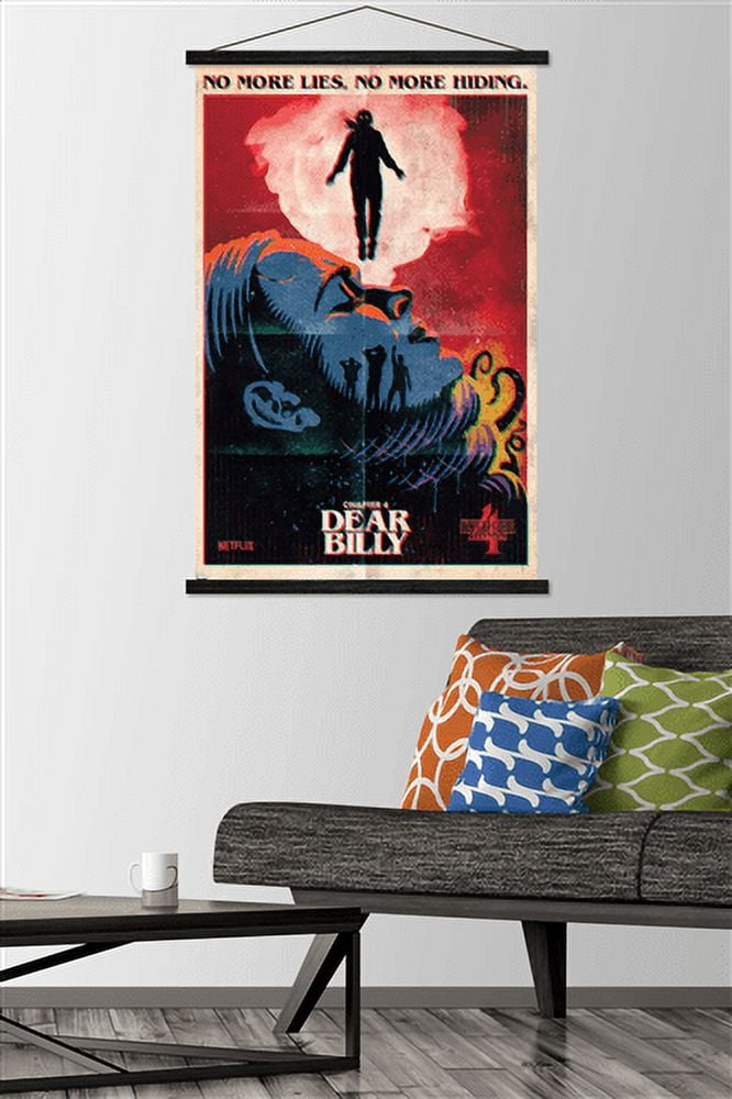 Netflix Stranger Things: Season 4 - Dear Billy Wall Poster with Magnetic Frame, 22.375" x 34"