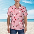 thumbnail image 2 of Susaid Gnome With Heart Print Short Sleeve Shirts Button Down Casual Shirts Summer Beach Aloha Button Down Short Sleeve for Men ,XX-Large, 2 of 7