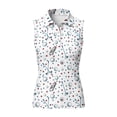 thumbnail image 4 of Yuyamidu White Golf Ball Ladies Golf Shirts Sleeveless Sport Tank Top 3 Buttons Athletic Tank Top Anti Wrinkle Collared Shirts Size S, 4 of 7
