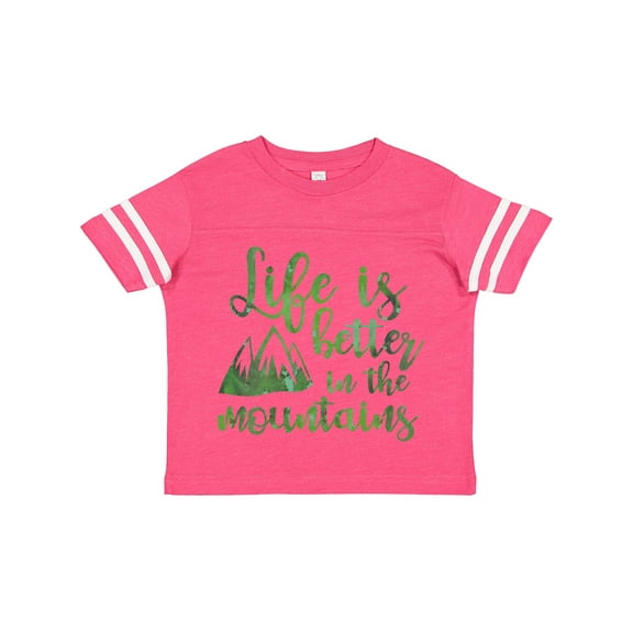 Inktastic Life's Better Mountains Girls Toddler T-Shirt