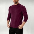 thumbnail image 6 of Frnrwgo Long Sleeve Shirts for Men Heavyweight Thermal Base Layer Mock Neck Solid Color Fall Winter, 6 of 10