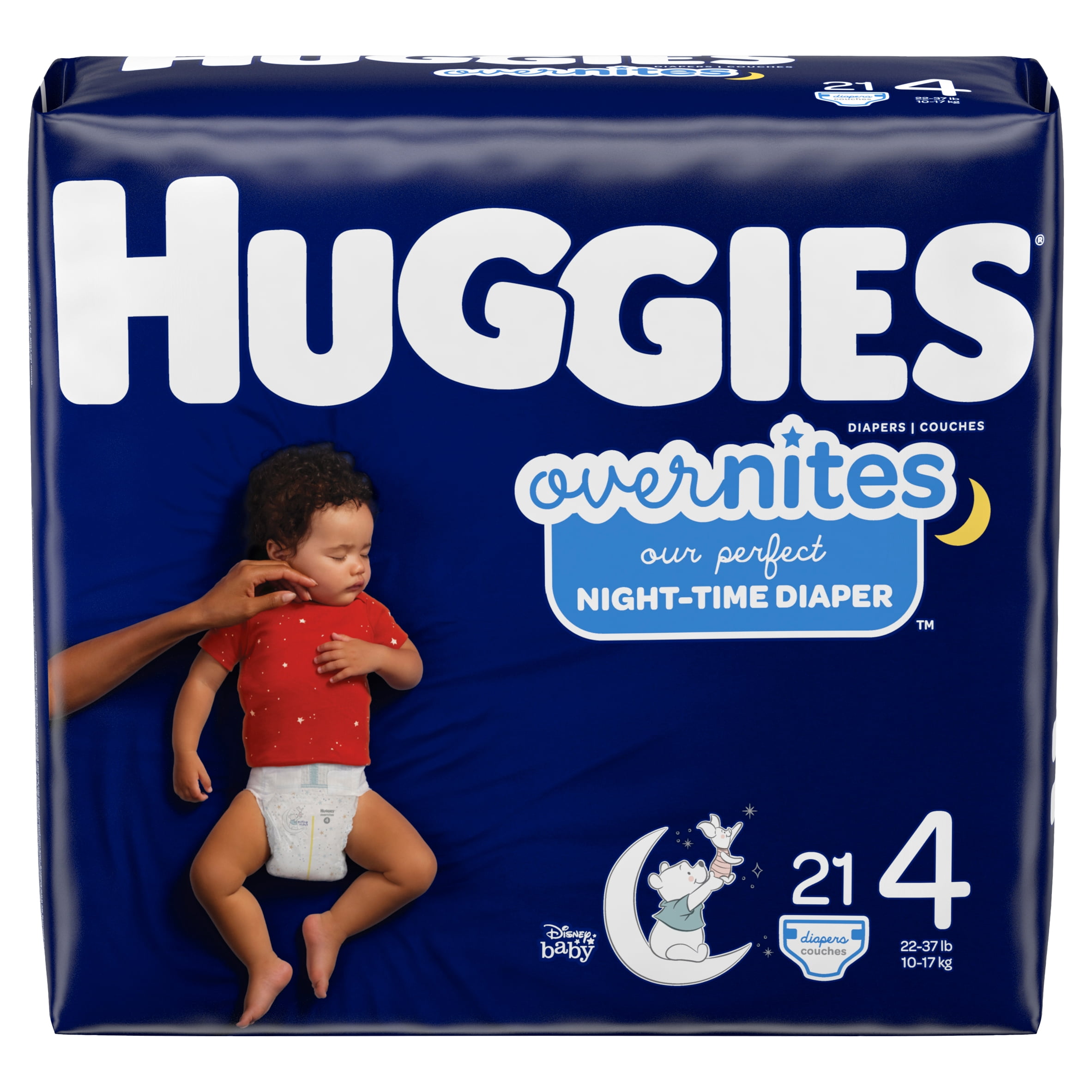 Huggies Overnites Nighttime Baby Diapers, Size 4, 21 Ct