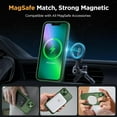 thumbnail image 5 of 3-in-1 Entronix Bundle for iPhone 14, Magnetic Sturdy Matte Case 2 Screen Protector, Green, 5 of 7