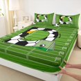 thumbnail image 3 of Homewish Cartoon Monogrammed D Bed Sheets, Cartoon Football Soccer King Sheets, Teens Kids Boys Girls Sheet Set, Ultra Soft Bedroom Decor, 4-Piece, 3 of 7