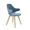 Blue, variant on We’re it Nola Mid-Century Modern Accent Chair for Home and Office - Wood Frame, Upholstered Seat & Back (Blue)