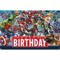 Marvel - Happy Birthday Wall Poster, 22.375" x 34"