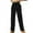 Black, variant on IROINNID Women's Cargo Pants High Elastic Waist Flat Front Classic Trendy Casual Denim Cargo Pants,Black